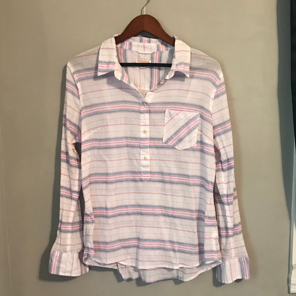 Pink and Blue Striped Tunic